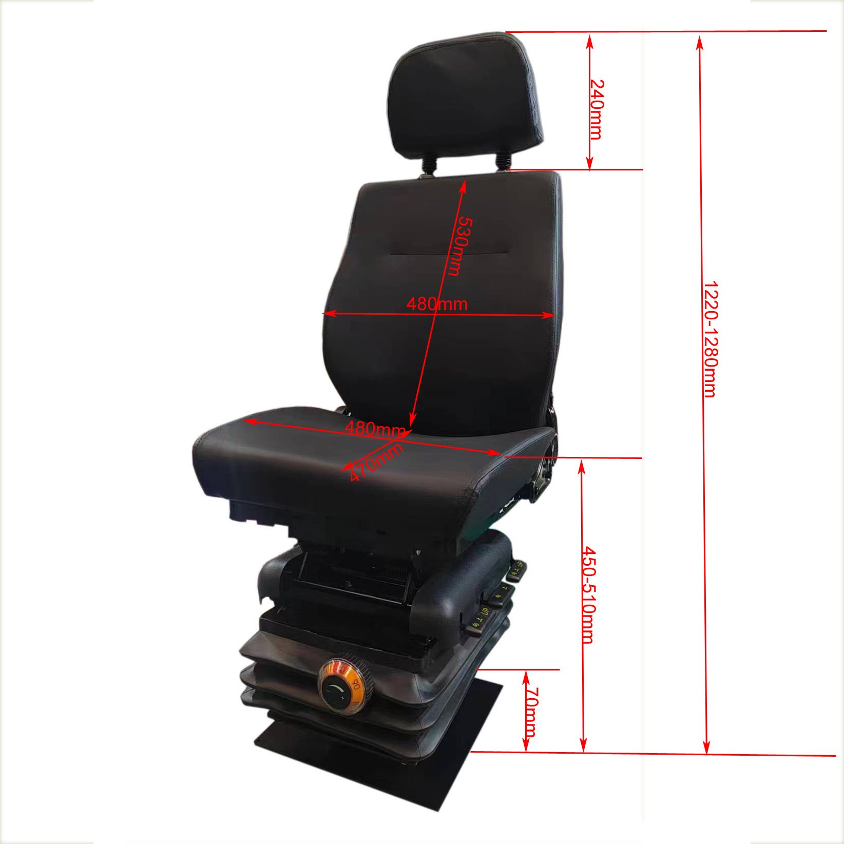Heavy Duty Driver Seat Man Truck Driver Seat Mechanical Suspension Driver Seat