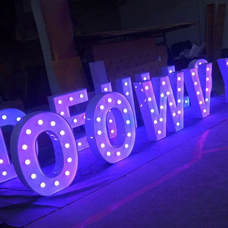 Custom 3ft 4ft 5ft 120cm Giant Big Hold up the Marry Me Letter Light Stackable Shelf Marquee Letters with Metal Stand Stacked