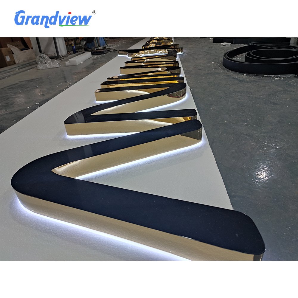 Custom Led Company Logo Sign 3D Light up Metal/Acrylic Back Lit Channel Letter Advertising Signs