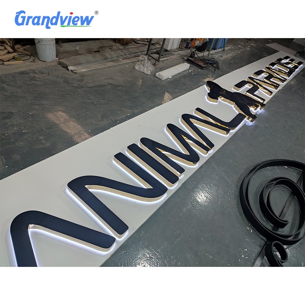 Custom Led Company Logo Sign 3D Light up Metal/Acrylic Back Lit Channel Letter Advertising Signs