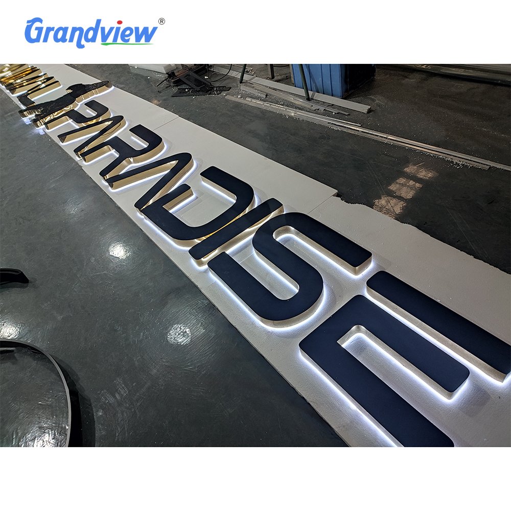 Custom Led Company Logo Sign 3D Light up Metal/Acrylic Back Lit Channel Letter Advertising Signs