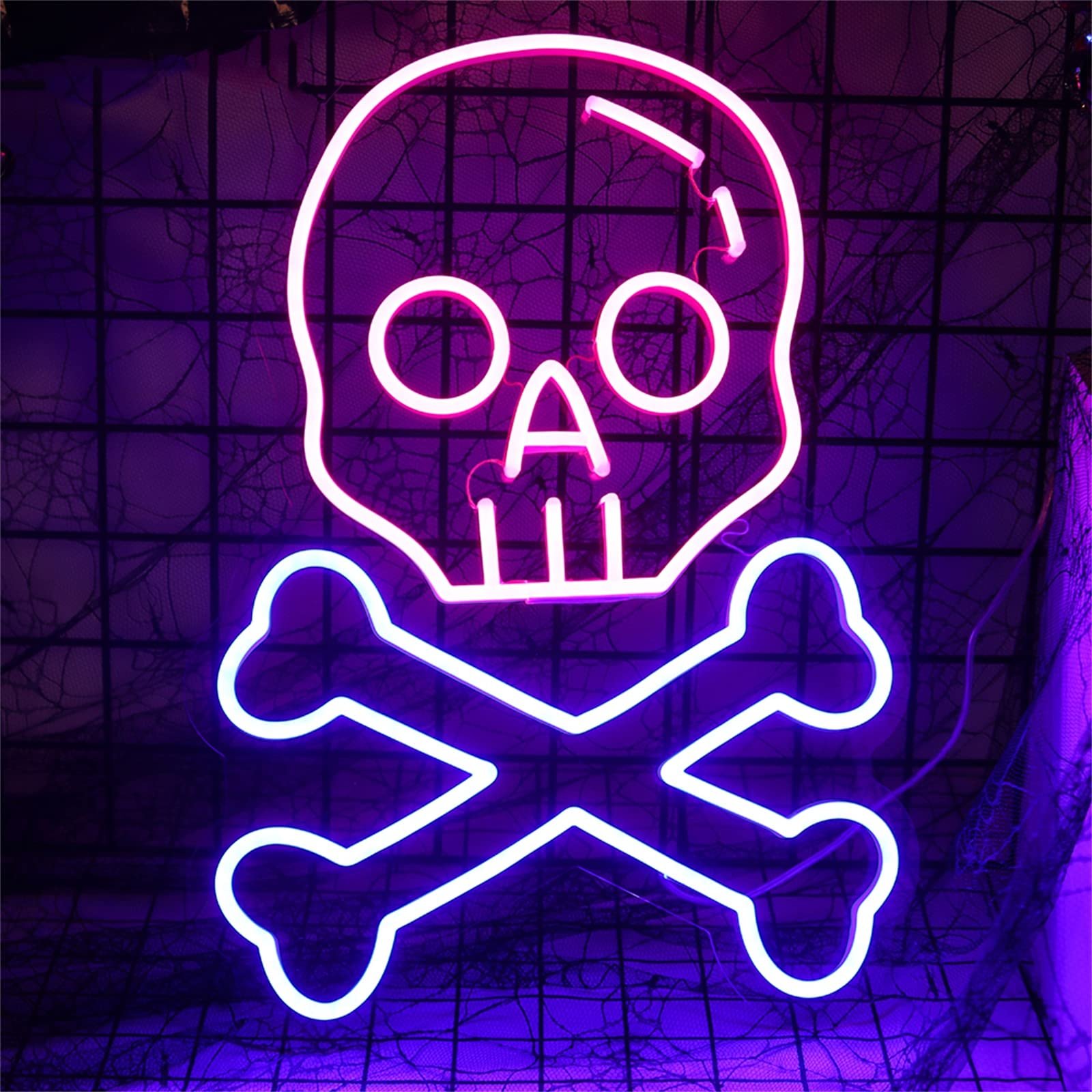 Skull Neon Light Halloween Party Decorations Neon Signs Neon Night Lights for Halloween Bar Club Room Decor Part Event Signs