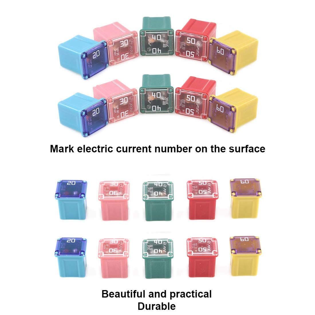 30 Amp Micro Cartridge Fuses Low Profile Box Jcase Fuse Assortment Kit Automotive SBFC-LPJ 58Vfor Pickup Trucks Cars SUVs (30A)