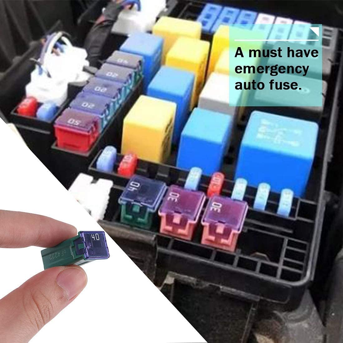 30 Amp Micro Cartridge Fuses Low Profile Box Jcase Fuse Assortment Kit Automotive SBFC-LPJ 58Vfor Pickup Trucks Cars SUVs (30A)