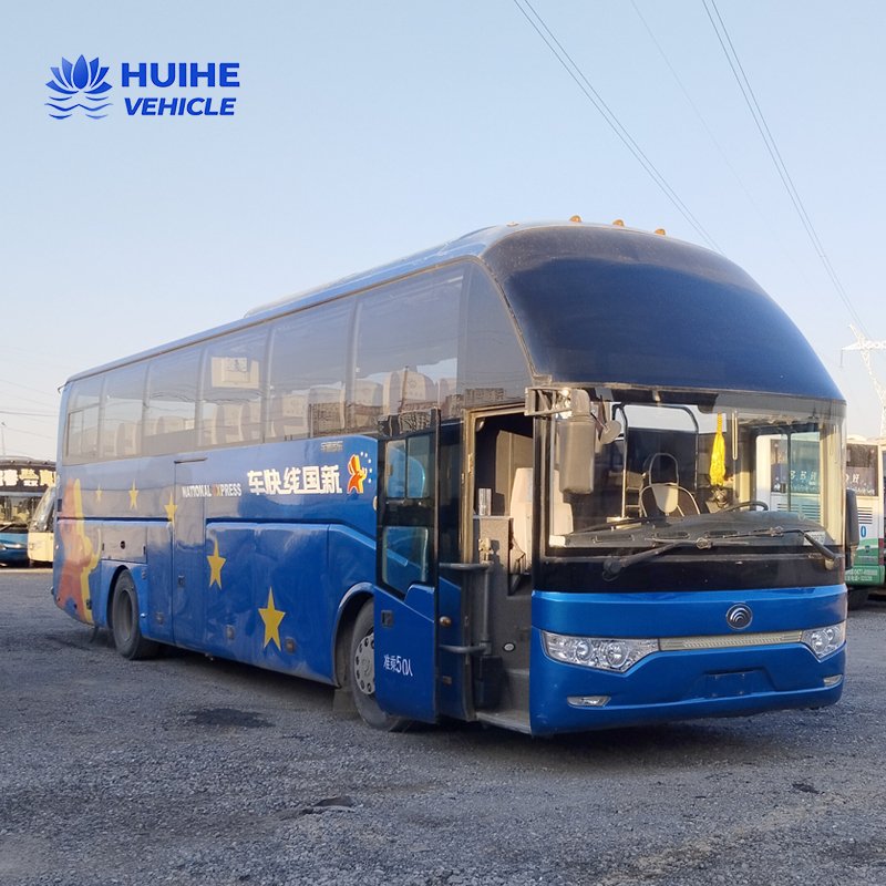 Used 12 Meter Diesel Passenger Coach Bus with 55 Seats Manual Transmission Type for Sale
