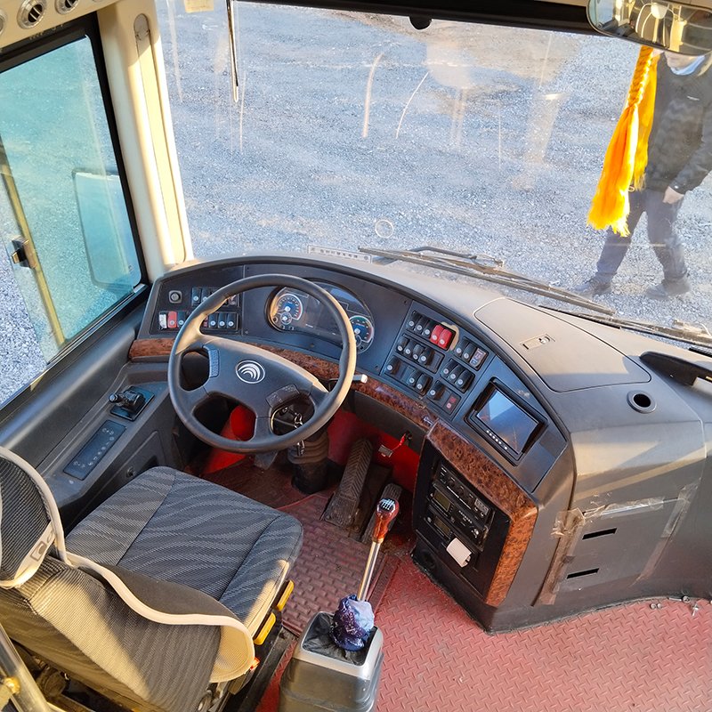Used 12 Meter Diesel Passenger Coach Bus with 55 Seats Manual Transmission Type for Sale