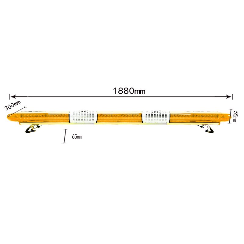 Cop Led Emergency Light Bar Flash Red Blue Yellow Warning With Siren Speaker Horn Blinker Light Warning Lightbar