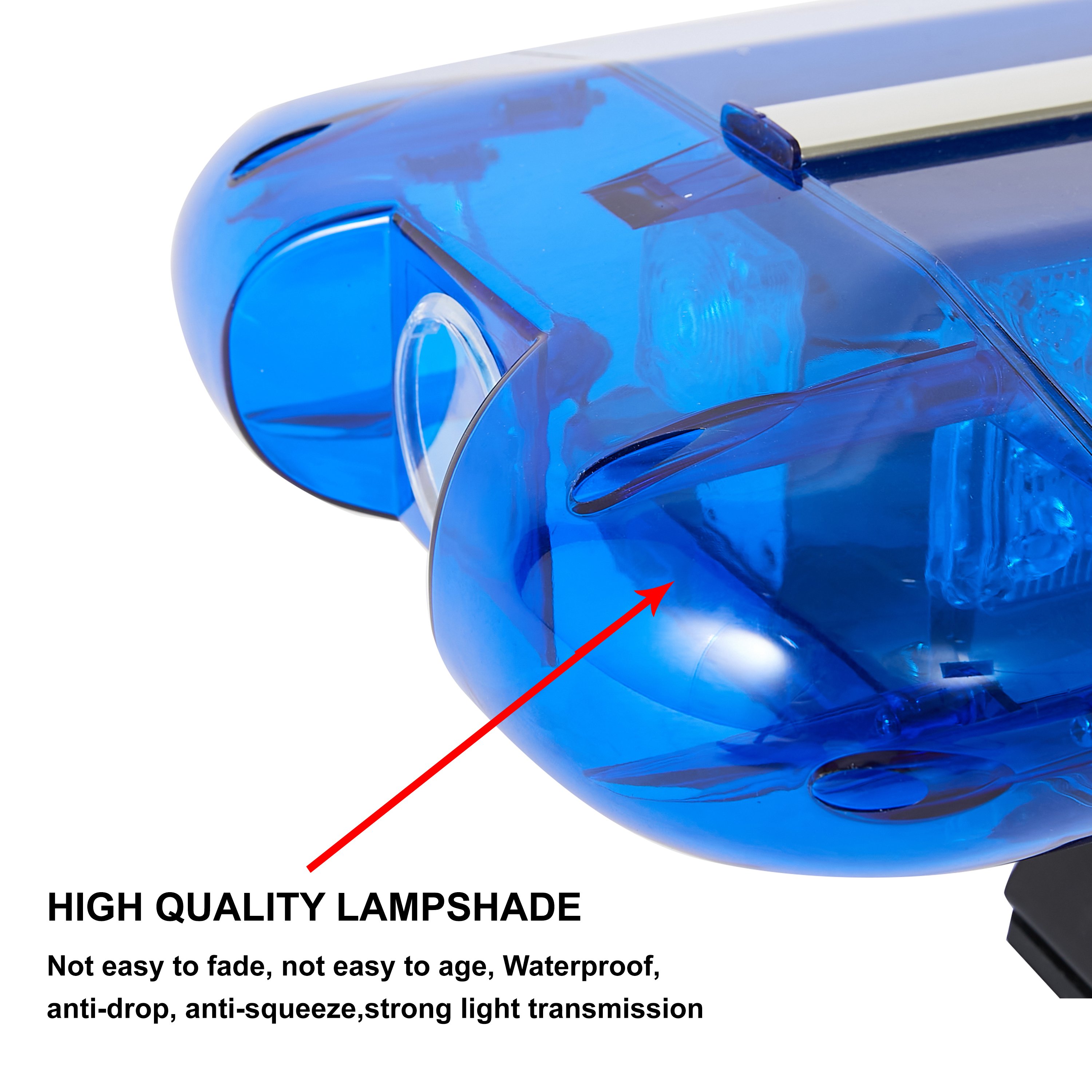 Cop Led Emergency Light Bar Flash Red Blue Yellow Warning With Siren Speaker Horn Blinker Light Warning Lightbar