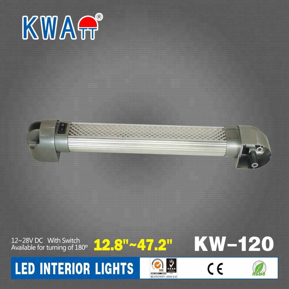 Factory High Quality High Lumen Newest 12V-24V 6pcs LED Vehicle Interior Lights for CarS,Cabin,RV With CE RoHS and Switch