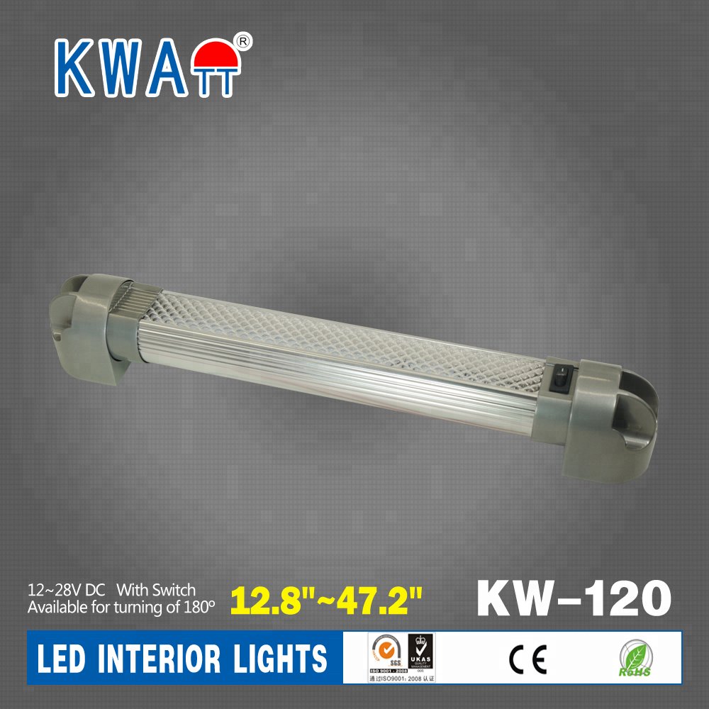 Factory High Quality High Lumen Newest 12V-24V 6pcs LED Vehicle Interior Lights for CarS,Cabin,RV With CE RoHS and Switch