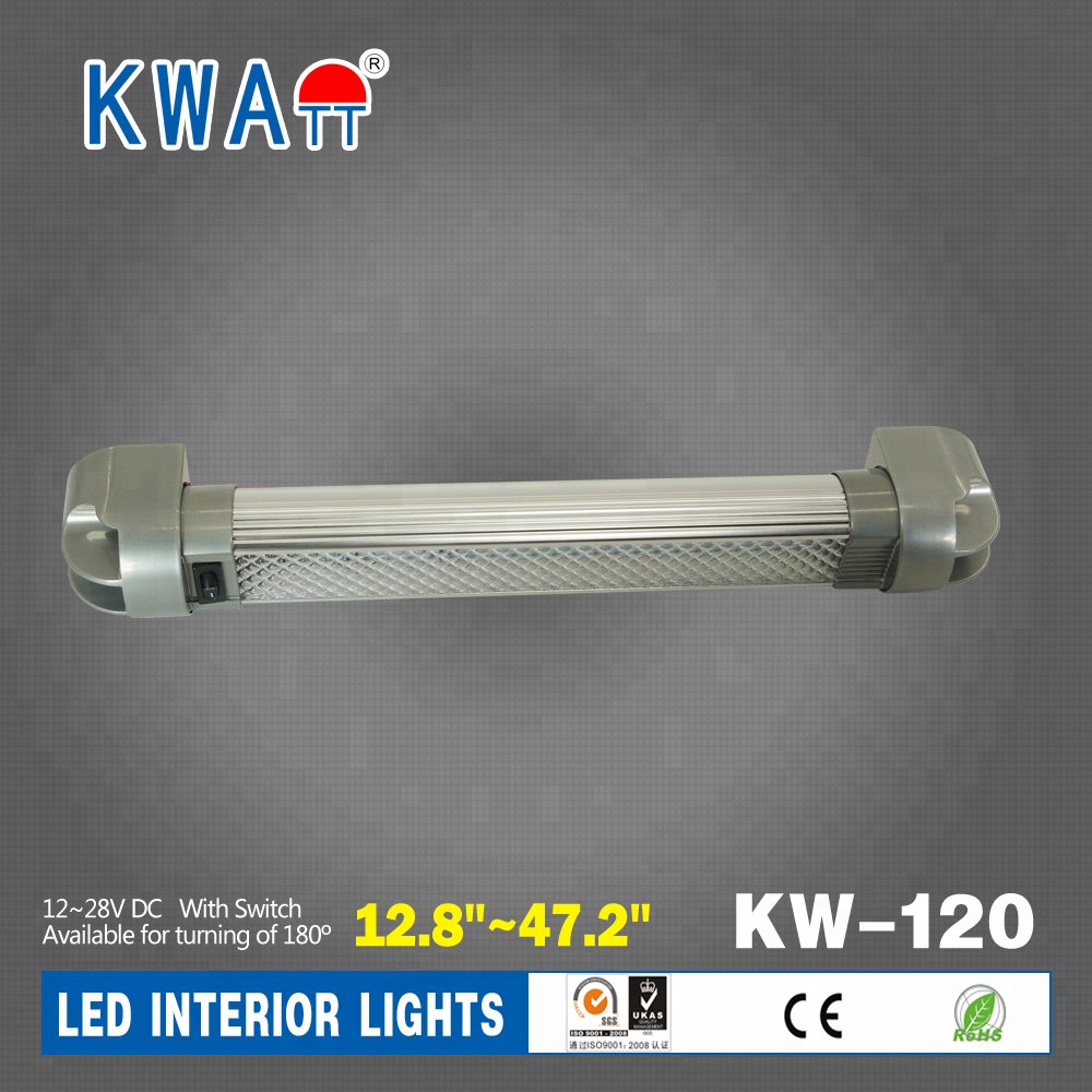 Factory High Quality High Lumen Newest 12V-24V 6pcs LED Vehicle Interior Lights for CarS,Cabin,RV With CE RoHS and Switch