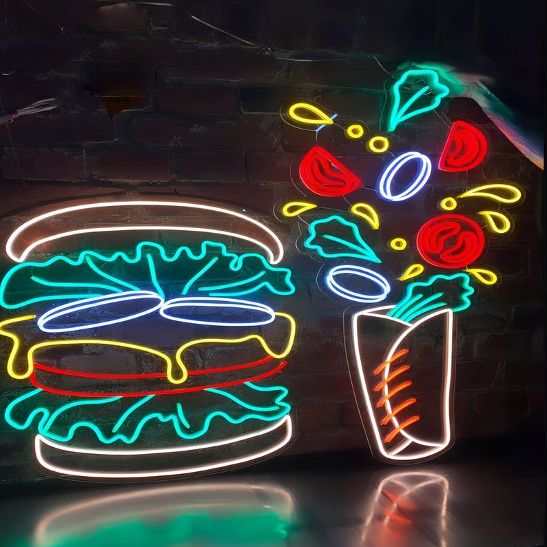 Hot Selling Customized Flexible Advertising Board Cheap Waterproof Clear Glass Signage Indoor LED Neon Sign for Bar Shop