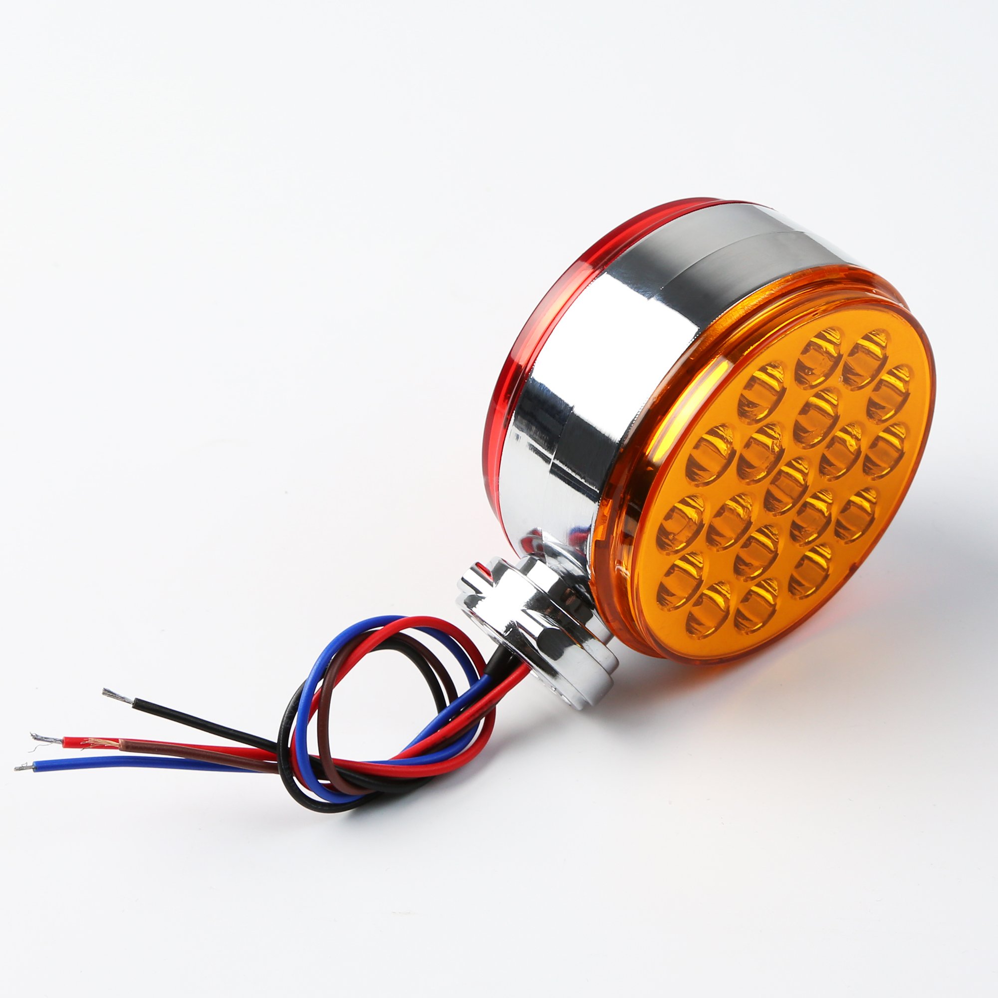38 Led Double Face Side Marker Light Truck LED Yellow/Red Turn Signal Lights Stop Flash Light for Trailer Tractor 12V 24V