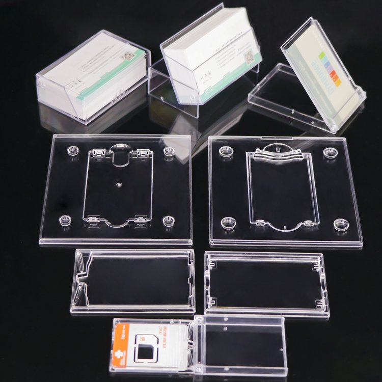 Plastic Storage Photocard Slim Acrylic Memory Credit ID SIM Card Tray Holder Clear Name NM Card Packaging Business Card Case