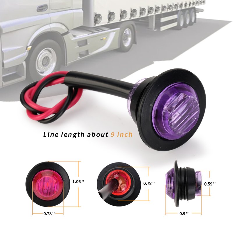 Truck Trailer Round Signal Lights LED Side Marker and Clearance Lights