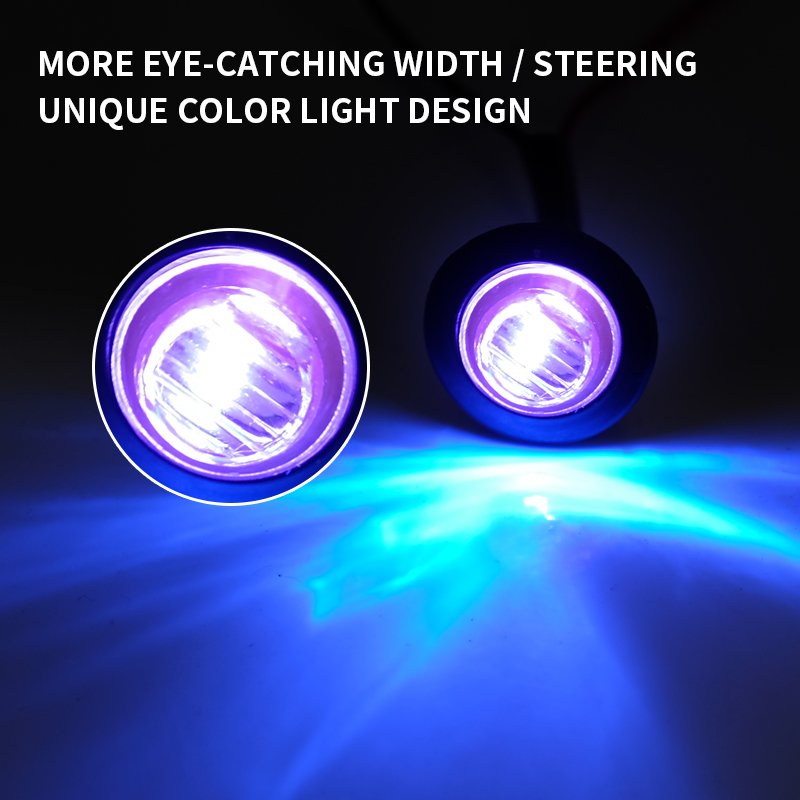 Truck Trailer Round Signal Lights LED Side Marker and Clearance Lights