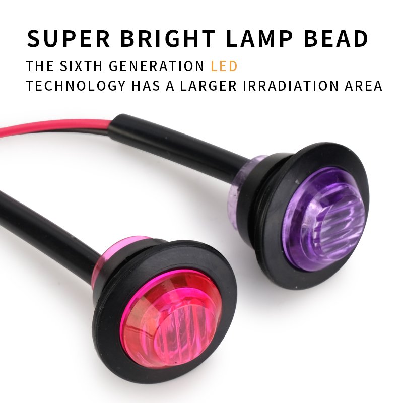 Truck Trailer Round Signal Lights LED Side Marker and Clearance Lights