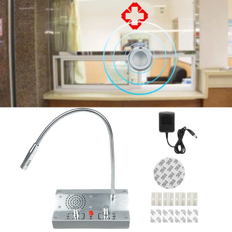Anti-interference Dual-Way Intercommunication Microphone Talk Through Glass Bank Window Intercom System E330-M