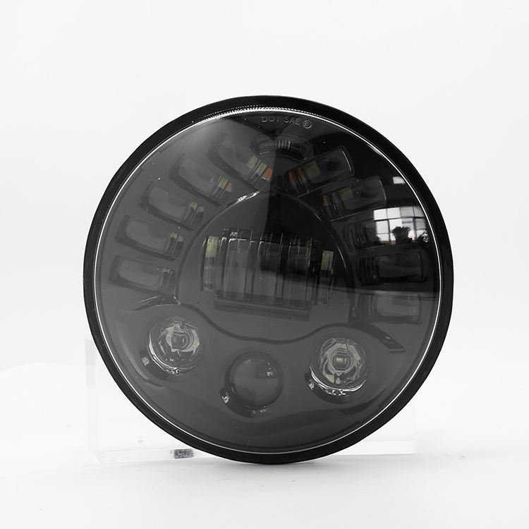 Car Accessories Led Driving Light Dual Color High Low Beam 3535 Led Chip 7inch Round Led Projector Headlight for Truck Wrangler