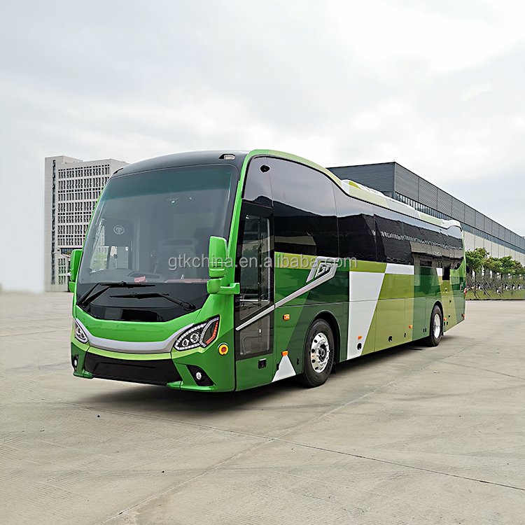 Pure Electric Engine 57+1 Seats Coach Bus 12m 50-60 Seater Passenger Electric Bus Flat Floor Automatic 100 Km/h