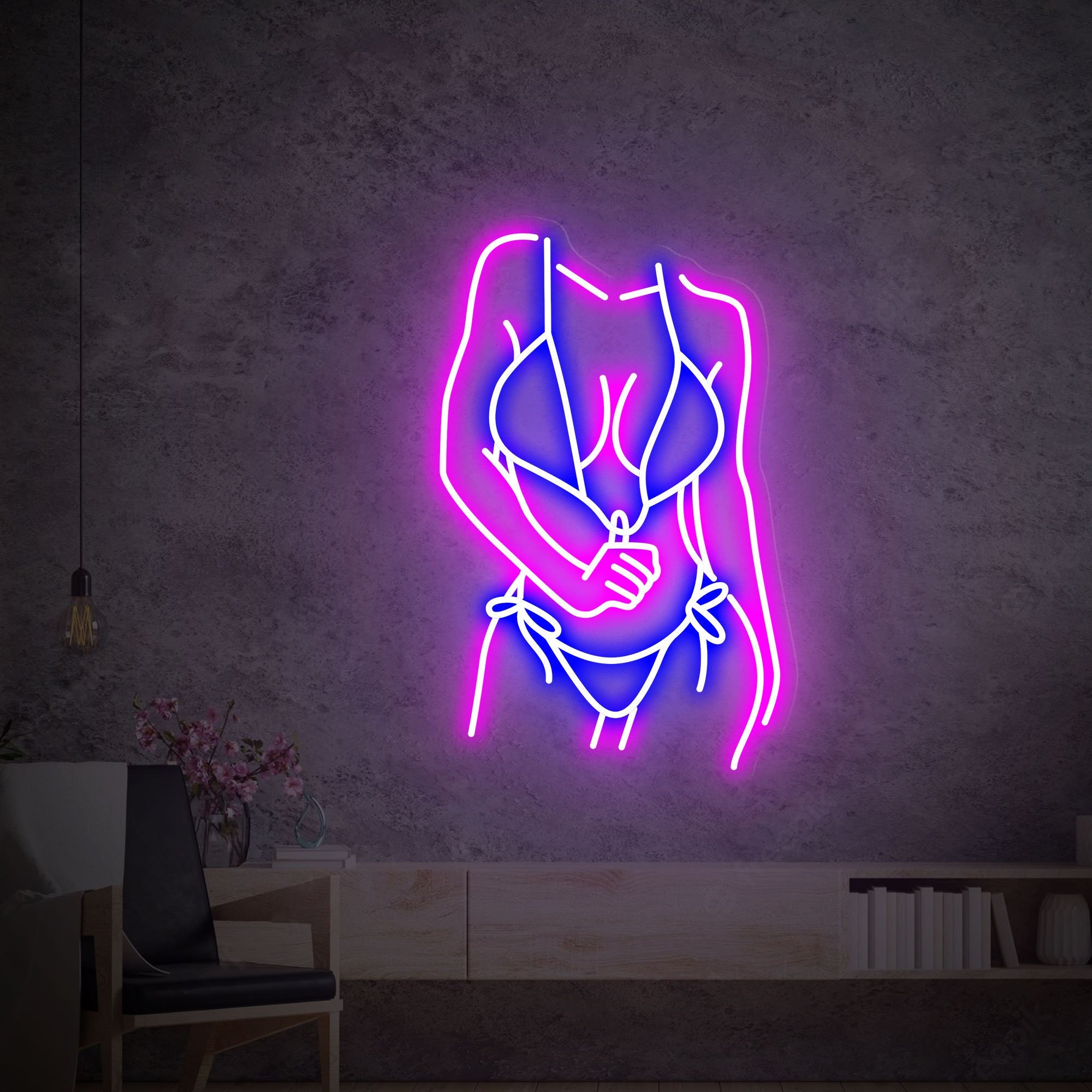 2024 New Sign for bar Shop Bedroom Holiday Lady Neon Lights Neon Sign Sexy Lady Neon Sign