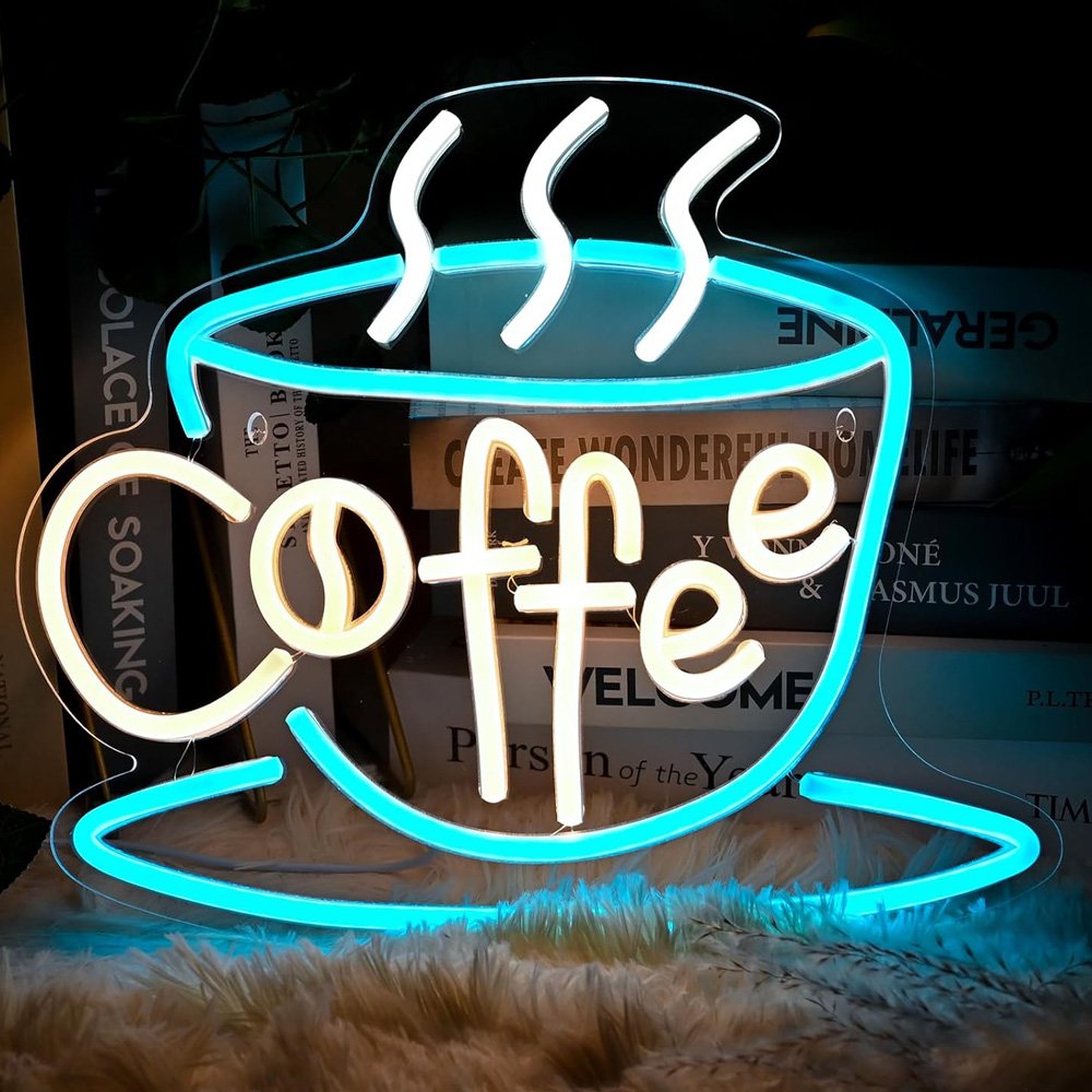 Eye-catching Advertising LED Neon Sign No MOQ Coffee Cafe Restaurant Store Shop Decor Custom Wall Hanging Neon Sign