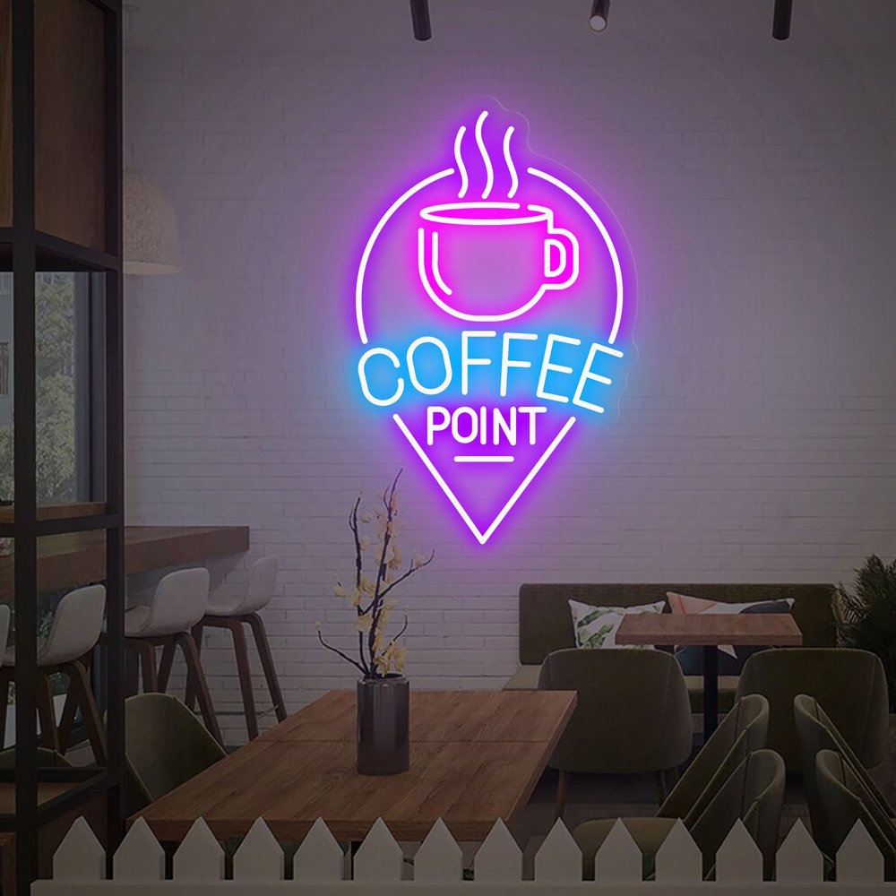 Eye-catching Advertising LED Neon Sign No MOQ Coffee Cafe Restaurant Store Shop Decor Custom Wall Hanging Neon Sign
