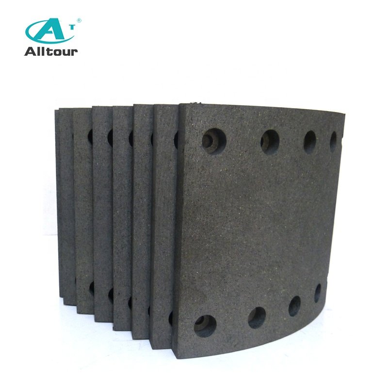 China Alltour Brake Lining OE Manufacturer 100%non-asbestos for BPW DAF SAF Steyr Achsen Acerbi Truck Bus Brake Lining WVA19032