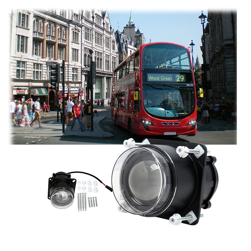 90mm LED Bus Headlight 3.5 Inch Low Beam Front Position Sealed Beam Light for Bus Motorcycle Coach Tractor