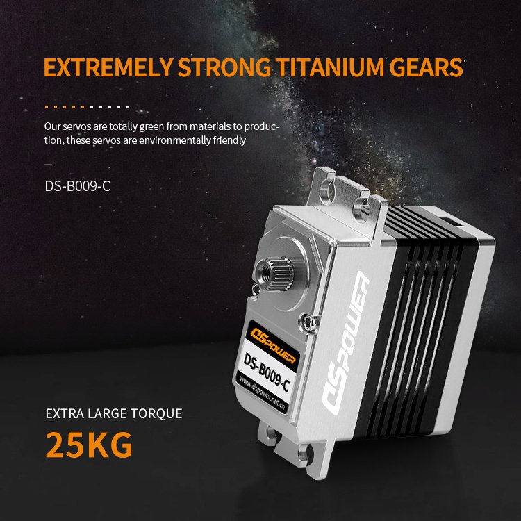 Waterproof 25kg 35kg Servo High Speed Metal Gear Digital Rc Car Baja Servo 25t Arm for Rc Jet Engine