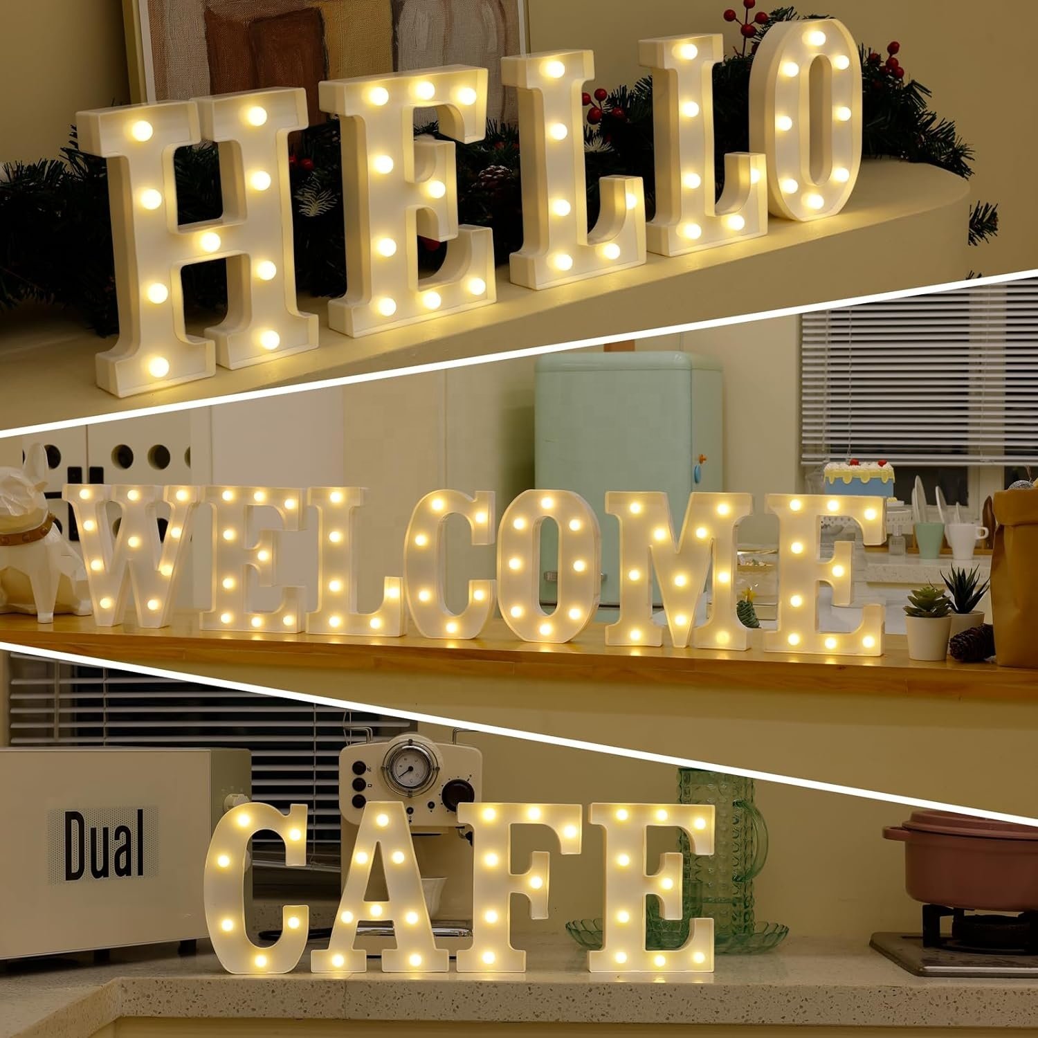 26 Alphabet Battery Powered LED Marquee Sign for Home Decor AC Powered Night Light Advertising Sign for Park