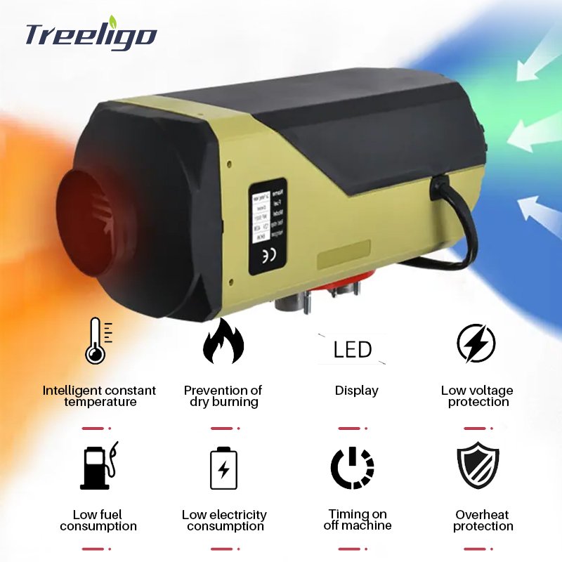 New 12V 24V 2kw 5KW Plastic Car Electrical Diesel Air Heater Parking and Heating for Cars RV Bus