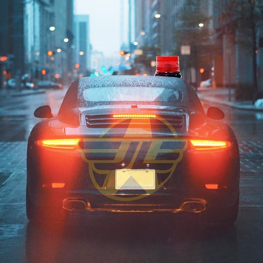 LED Car Roof Work Light Bar Red Strobe Warning Lamp Spot Beacon Light for Trailer Bus Forklift Fire Truck