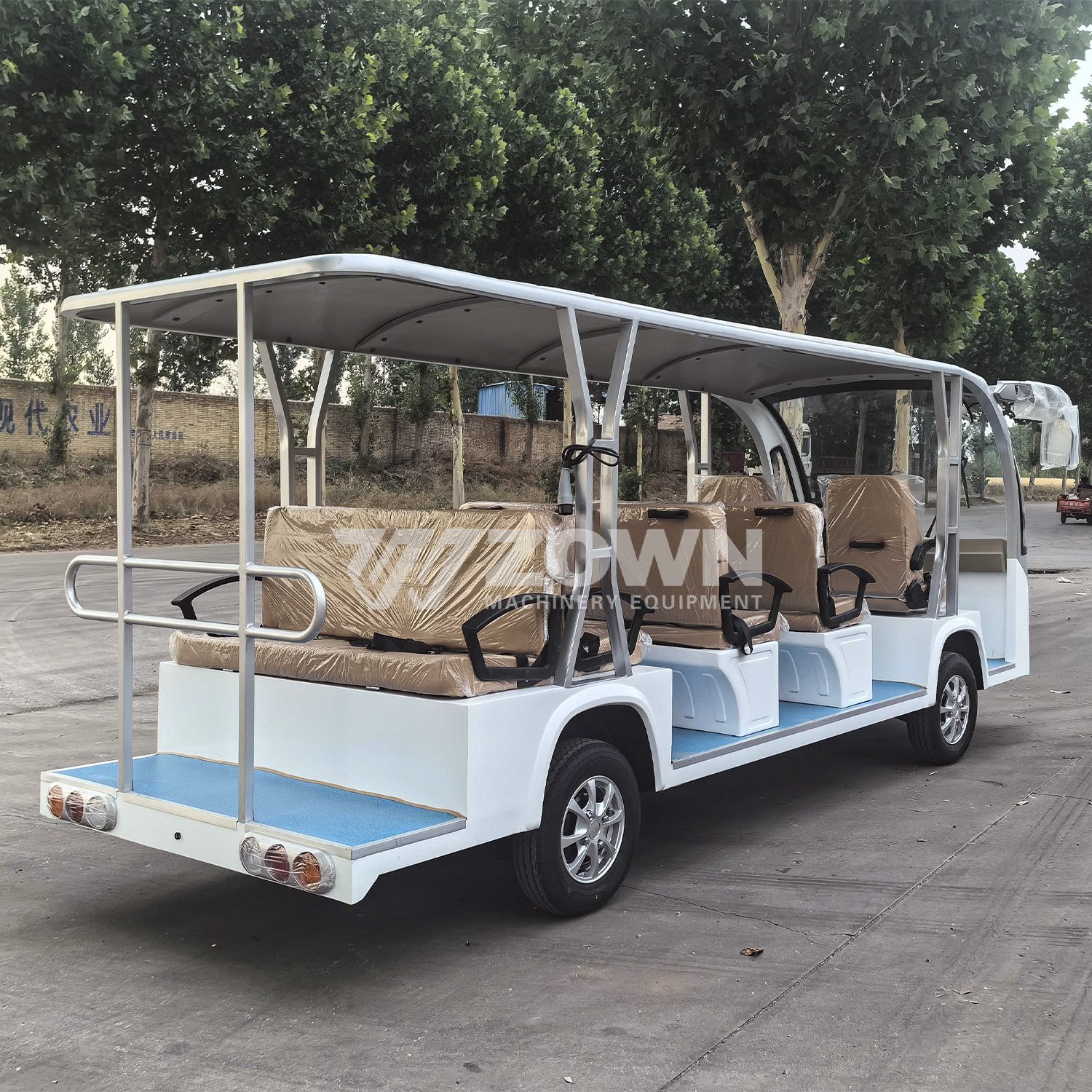 Newest Design 14 Passengers Shuttle Sightseeing Bus Electric Power Bus with Air Condition Low Speed Buses
