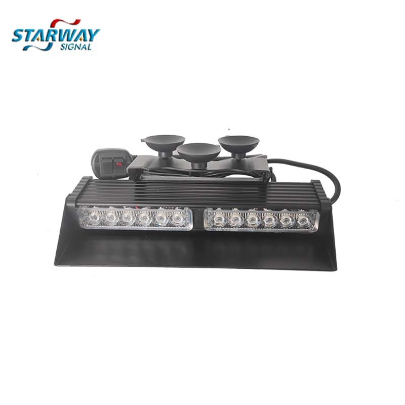 Led Warning Light Traffic Visor Dash Deck Light Interior Windshield Flash Strobe Warning Lights