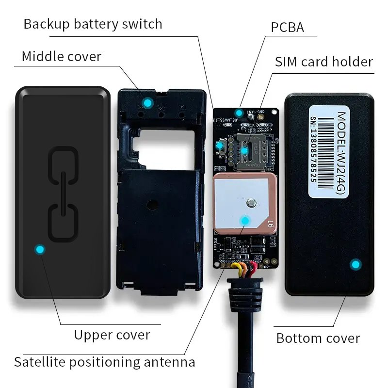 Daovay 4g Wired Gps tracker Cheap Mini Real Time J14 Positioning Device