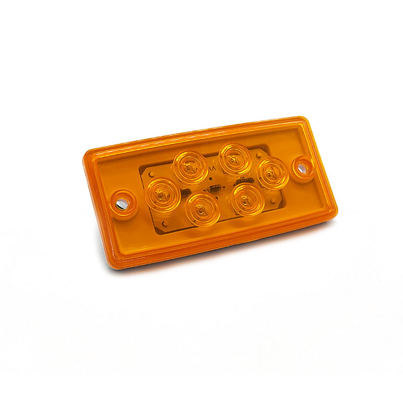 12v 24v Amber Led Side Marker Clearance Lights 6 Led for Trucks Marker Light Lamp