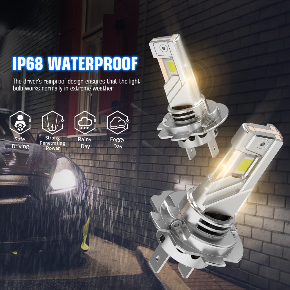 Yobis Super Brightness H7 Bulb Plug & Play N5 70W 6000LM Car Fog LED Light 3 Copper Tubes LED Headlight 12V 24V Auto LED