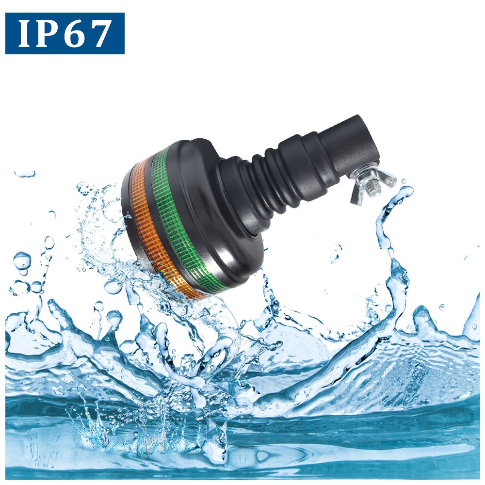 48W LED Warning Light Amber Green Two-Color Integrated Emergency Strobe Beacon for Forklift Tractor New Condition