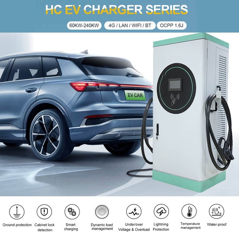 Commercial Split cabinet Floormounted 180KW 240KW 350KW CCS Level 3 DC Fast Charger EV Charging Station for bus and truck