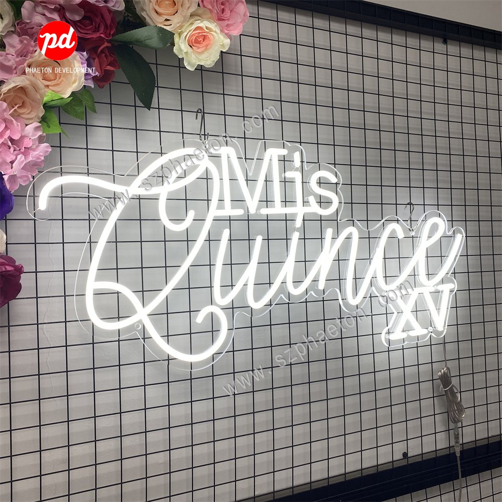 Party Supplies Custom Fifteen 15 Years Party Decoration Led Number Light Neon Sign for Mis Quince XV Birthday Decorations