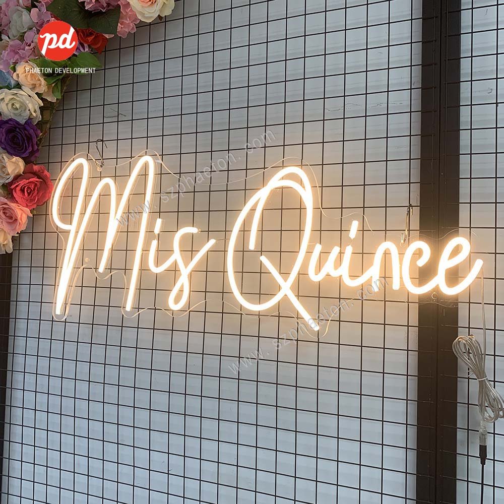Party Supplies Custom Fifteen 15 Years Party Decoration Led Number Light Neon Sign for Mis Quince XV Birthday Decorations
