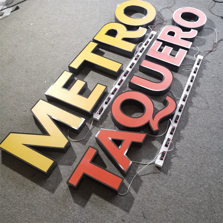 Customized 3d Luminous Acrylic Letter External Illuminated Building Signs Led Channel Letters for Shop