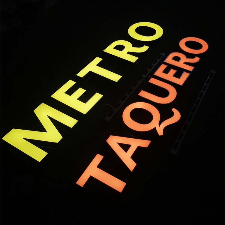 Customized 3d Luminous Acrylic Letter External Illuminated Building Signs Led Channel Letters for Shop