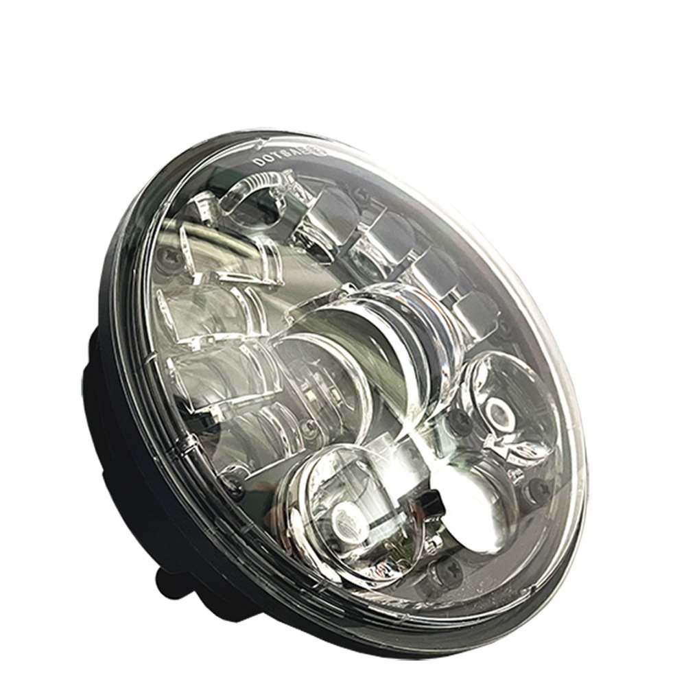 Motorcycle 5.75Inch Round 70w LED Headlights Round H4 LED Motorcycle Headlight with High Low Beam Motorcycle LED Headlight