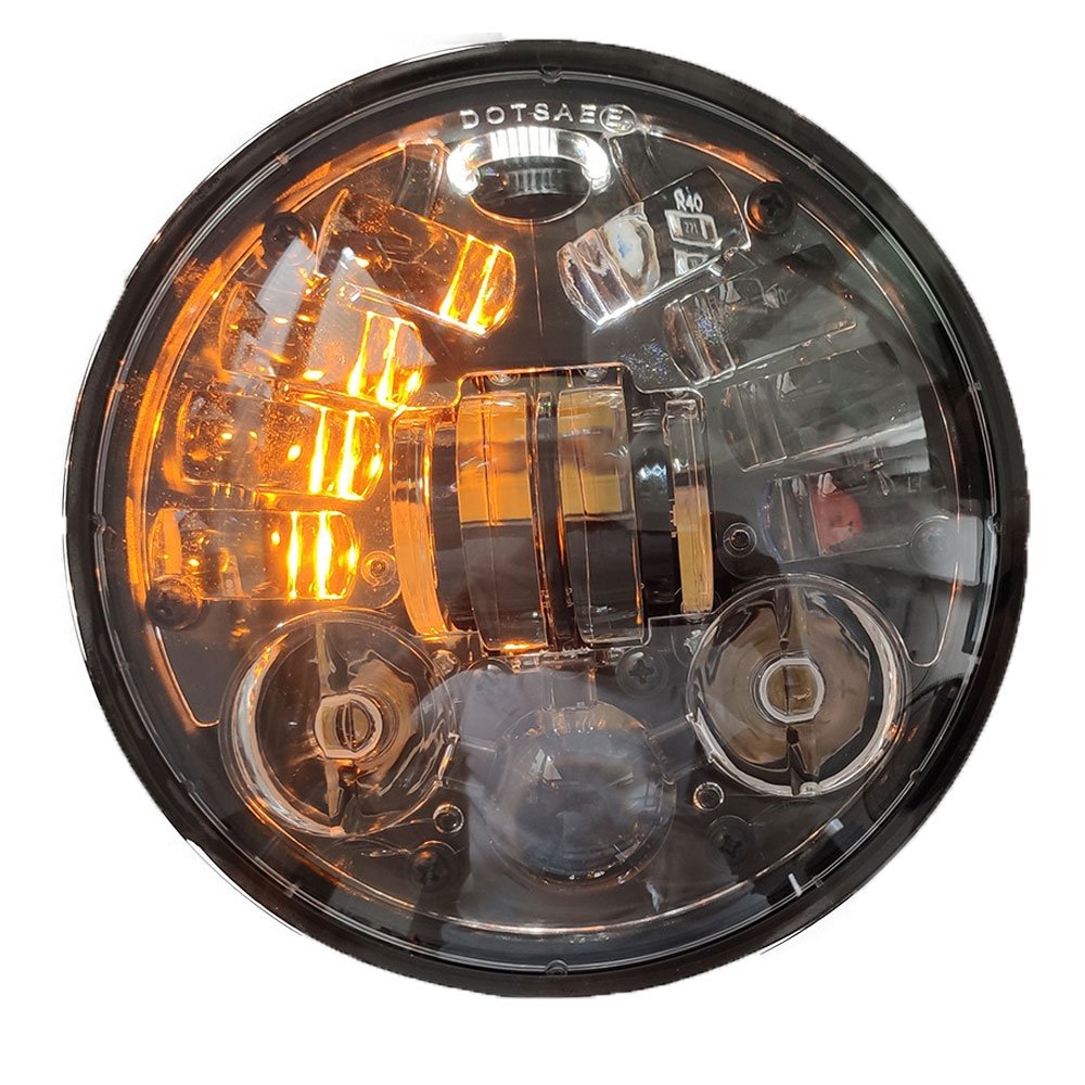 Motorcycle 5.75Inch Round 70w LED Headlights Round H4 LED Motorcycle Headlight with High Low Beam Motorcycle LED Headlight