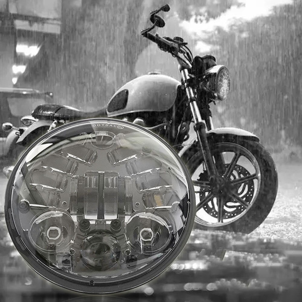 Motorcycle 5.75Inch Round 70w LED Headlights Round H4 LED Motorcycle Headlight with High Low Beam Motorcycle LED Headlight