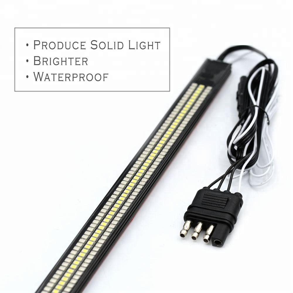 Red Brake and Amber Turn Signal 60" Led Tailgate Light Bar Strip Redline Triple LED Tail Light for Truck Pickup