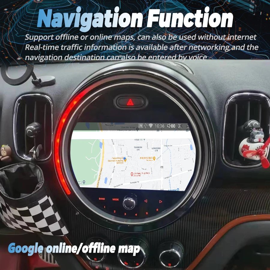 Android 12 Autoradio Screen for BMW Mini Cooper Countryman F60 2017 up GPS Navigation Radio Head Unit Carplay DSP 4G Lte Network