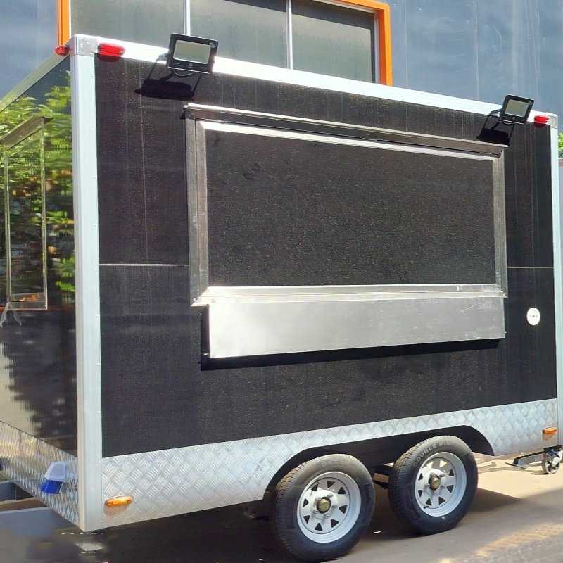 Mobile Coffee Burger Vans Best Price Electric Food Cart French Pastries Fast Food Bus Food Truck with Full Kitchen Equipment
